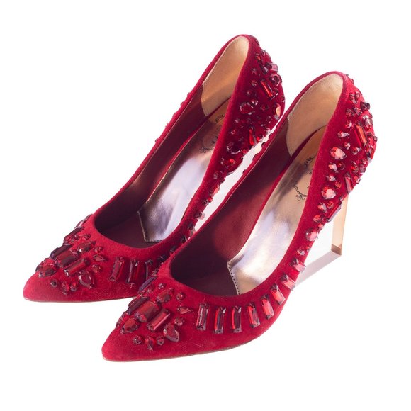 Ted Baker London Shoes - Ted Baker Ltd. Edition Ruby Red Jeweled Heels
